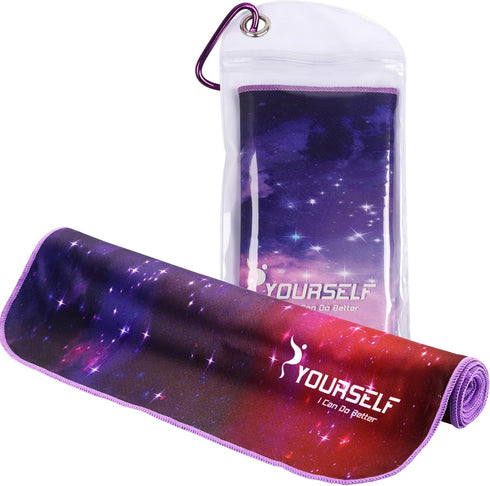SYOURSELF Cooling Towel - 40" x 12" Ice Towel for Instant Cooling Relief, Perfect for Sports and Gym (1PC-Starry)