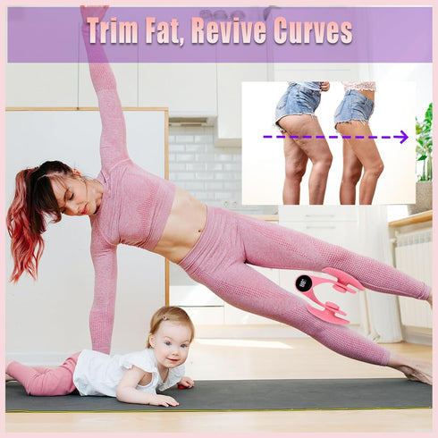 Pelvic Trainer for Women & Men Adjustable Spring Resistance Hip Exerciser, Kegel Exerciser Toner for Your Thigh