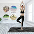 Yoga Mat in Charcoal Black Grey Camo, Eco-Friendly Non-Slip Portable Fitness Mat for Workouts