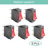 QTEATAK 5Pcs Red Light Illuminated LED On/Off SPST Mini Boat Rocker Toggle Switch for Car & Boat