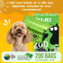 200 Counts 41% 59% Pet N Pet Unscented Dog Poop Bags Rolls with Tie Handles, Plant Based & PE Poop Bags for Dogs