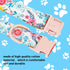 Dog Collar and Leash Set for Girls, Adjustable Puppy Collars with Floral Bow Tie for Small Medium Large Female Dogs,