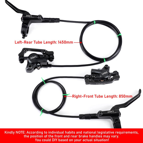 TOBWOLF 1 Pair MTB Disc Brake Set, Mechanical/Hydraulic Disc Brake Kit with 160mm Rotor for Bicycle