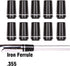 Golf Builder 10pcs/Set Tip Size .355 Golf Ferrules for Taper Tip Iron Wedge