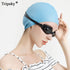 Tripsky Silicone Swim Cap - Comfortable Bathing Cap for Curly Short Medium Long Hair, Swimming Cap for Women and Men,