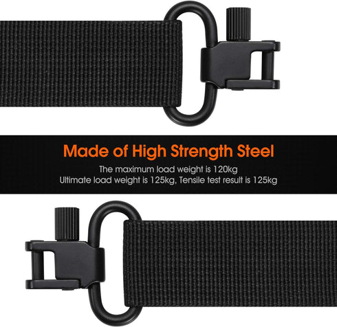 1 1.25 1.5 inch VVAAGG Sling Swivel Mount Two-Point Sling Attachment Clips