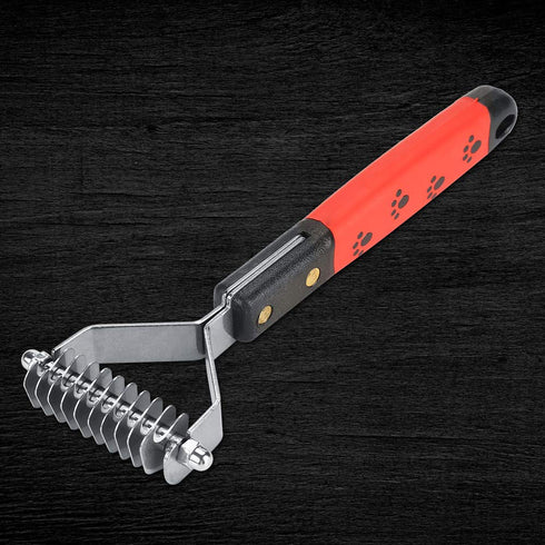 Oumefar Pet Hair Comb - Stainless Steel Pin Grooming Deshedding Tool for Cats, Dogs & Horses (M377-10)