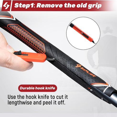 SAPLIZE Golf Grip Kit with Grip Tape Remover Tool, 15 Paper Tapers, 5oz Solvent, Towel, Rubber Vise Clamp