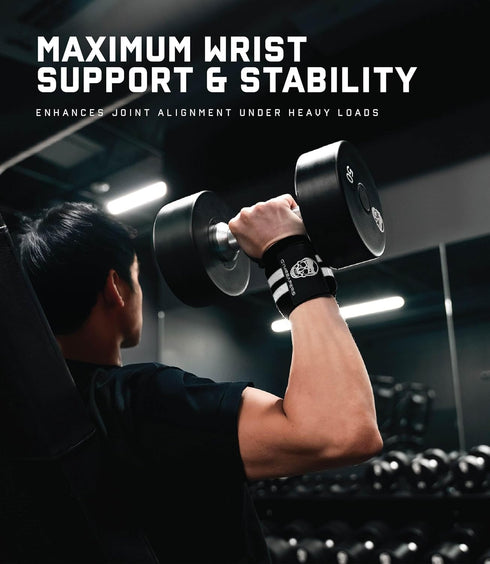 Gymreapers Weightlifting Wrist Wraps, 18" Professional Quality Support with Heavy Duty Thumb Loop
