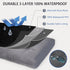 Dog Crate Bed Waterproof Deluxe Plush Dog Beds with Removable Washable Cover, Anti-Slip Bottom for Large, Medium,