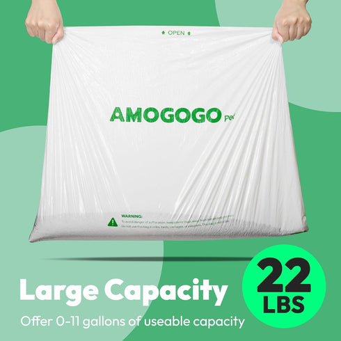 50 4/5/3, 26.4" 21.9" Pcs Waste Bags, Compatible with Litter Robot Heavy Duty Cat Litter Trash Bags, Waterproof, White