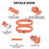 Leather Dog Collar for Small Medium Dogs, Adjustable Star Moon Rivet Studded, Rust-Proof Metal Buckle, Orange, Size