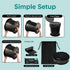 350 lbs SereneLife Portable Camping Toilet Foldable Travel Potty with Adjustable Height, Up to Capacity, Lid, Non-Slip