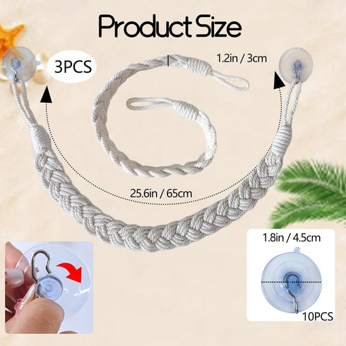 (3pcs kathson Snake Climbing Toys, Corn Snake Enrichment Toys Rope Ladder, Hermit Crab Climbing Toy Reptile Tank