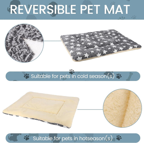TMbsfatn (39x28x1.5in) Dog Bed Pet mat Dog Box mat Machine Washable Grey