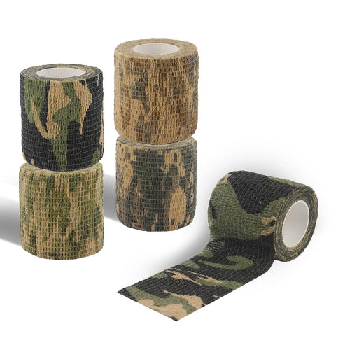 WALWAL Camouflage Self-Adhesive Tape, 2" x 14.76 ft Multifunctional Non-Woven Fabric Stealth Tape