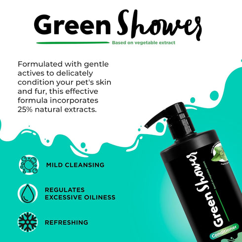 Green Shower Balm Conditioner, Non-Oily, Nourishing, Vegetable Extracts, Cruelty-Free, 300ML