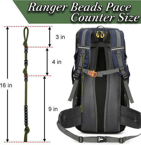 3pcs Counter Swimmers CounterConsists Counter Beads16 Inches Ranger Beads pace for HikingLong Distance of Parachute