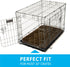 Paw Inspired Washable Padded Crate Mats for Dogs, 29” x 18” Pad, Leakproof Waterproof Bottom, Plush Pet Beds (Dark