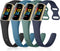GEAK 4 Pack Slim Bands for Fitbit Charge 5/Charge 6, Soft Silicone Sport Replacement Wristbands for Men Women