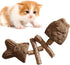 Generic Cat Teething Toy - Interactive Kitten Chew Toy for Indoor Outdoor Play, Fish Bone Wooden Teether | Relaxation