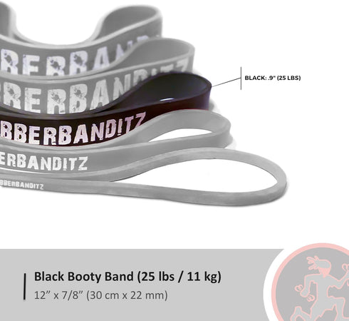 Rubberbanditz Extra Thick Booty Bands - Mini Loop Exercise Band for Glutes and Legs Workouts - 5 Sizes 5-100 lbs,