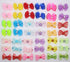 YOY 40pcs / 20 Pairs Adorable Grosgrain Ribbon Pet Dog Hair Bows - Rubber Bands for Puppy Topknot Cat Kitty Doggy
