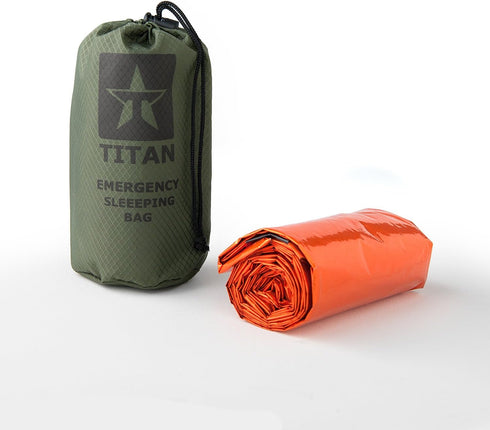 Titan Survival Extra-Thick Emergency Mylar Sleeping Bag, Designed for NASA Space Exploration, 36" x 78"