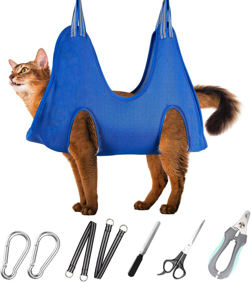 ATESON Pet Grooming Hammock Harness for Cats & XS Small Dogs, Dog