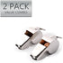 Premium Metal Whistle Pack of 2 with Adjustable Lanyard, Ideal for Survival, Teacher, Sports, Safety
