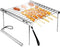 NASHRIO Portable Camping Grill - Folding Compact Stainless Steel Charcoal Barbeque Grill for Picnics, Backpacking,