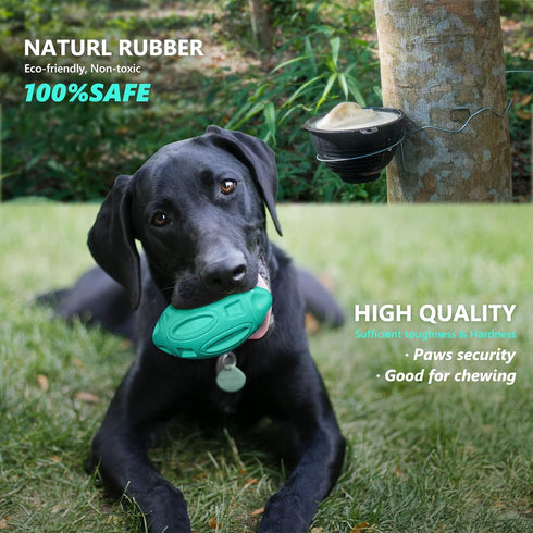 Squeaky Dog Toys for Aggressive Chewers, Rubber Interactive Puppy Ball with Squeaker for Medium and Large Breeds