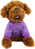 Idepet Pet Dog Knitwear Sweater, Soft Fleece Coat for Small, Medium, Large Dogs, Purple (L)