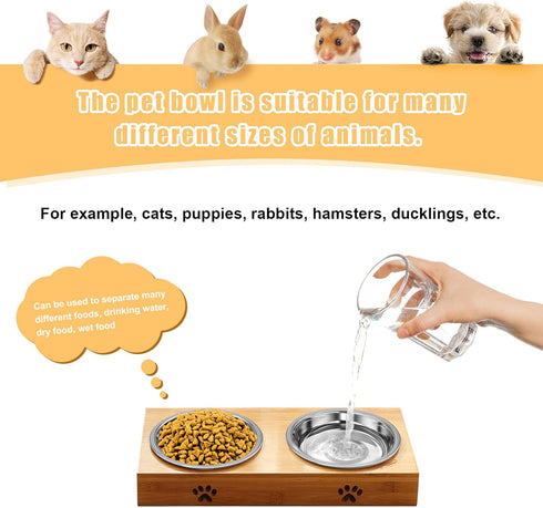 5 PCS Cat Bowls Whisker Friendly, Shallow Wide Flat Stainless Steel Dishes, Dishwasher Safe