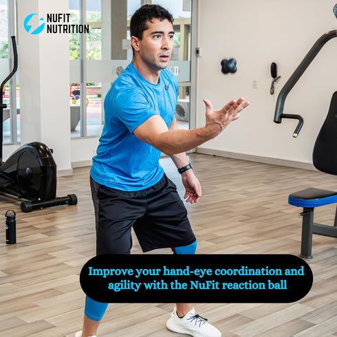NuFit Sports Reaction Speed and Agility Training Ball, Reflex Trainer Equipment for Baseball, Soccer, and More