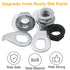 FOJOO 24PCS 3 M8/M9.5/M10 Bike Axle Nuts & Safety Washers Kit, Sizes Bicycle Wheel Hub Nuts, Front & Rear Wheel