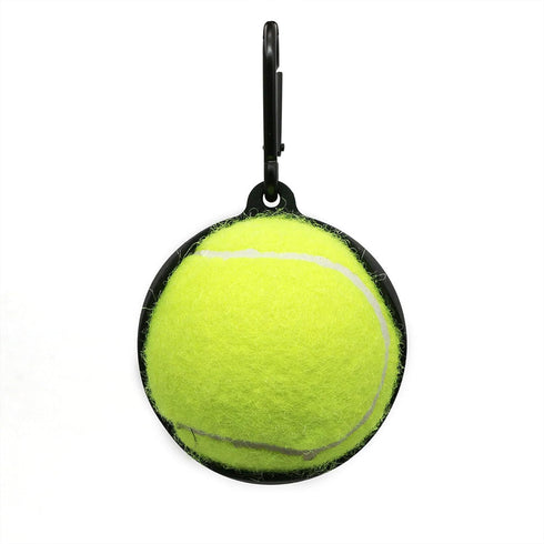 Dog Toy Ball Holder - Hands-Free Leash Attachment for All Breeds, Fits Standard Tennis Balls (Black)