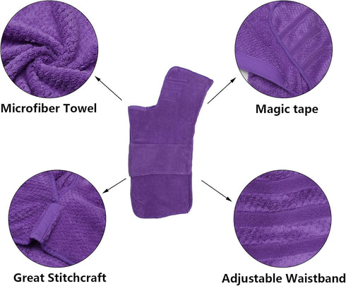 Geyecete Dog Bathrobe Towel Dog Drying Coat-Dry Fast Dog Bag-Pineapple grid Fast Drying Super Absorbent Pet Dog Cat Bath Robe Towel-Purple-M