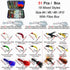 Set 22Pcs/51Pcs Premium Fly Fishing Flies - for Trout, Bass, and Salmon