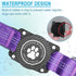 Airtag Dog Collar, Waterproof Air Tag Holder Dog Collar, Luminous & Reflective, Comfortable Padded, Adjustable Pet Collar for Small Medium Large Heavy Duty Dogs,Purple, XL
