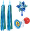 Kids Bike Horn Set with 2 Pcs Handle Streamers, Bicycle Bell and Windmill Accessories for Girls or Boys