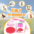 Rabbit Grooming Kit Bunny Grooming Kit with Shedding Brush, Nail Clippers & Comb Small Animal Grooming Supplies