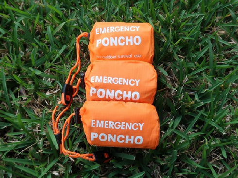 GALAXYLENSE Galaxy Thermal Mylar Emergency Ponchos, Reversible Survival Gear, 3 Packs