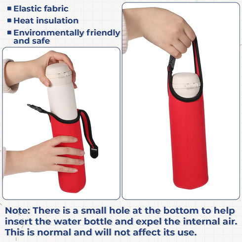 Jxiwfvl 2 PCS Water Bottle Holder with Strap Water Bottle Carrier with Strap Neoprene Sleeve with Carrying Handle