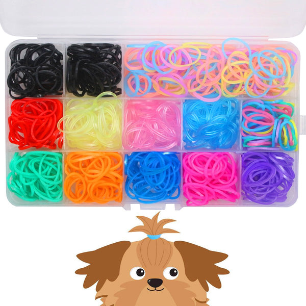 YOY 3/4" Pet Dog Stretchy Rubber Bands, 600/Box for Doggy Grooming Accessories
