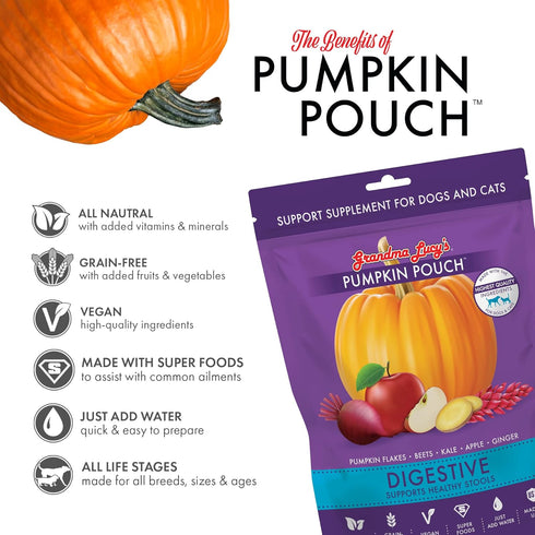 Grandma Lucy's Pumpkin Pouch, 6 oz, Purple, Digestive