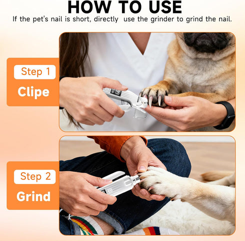 2 1 Trimmers Trimmer in Dog Nail Clippers an Nail Grinder Pet for Dogs Cats Claw Nail Care Tool USB Rechargeable Dogs