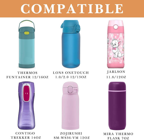 Linkidea 12oz/16oz, Plush Water Bottle Carrier Compatible with Thermos FUNTAINER Steel/Tritan Warm Bear Waterbottle