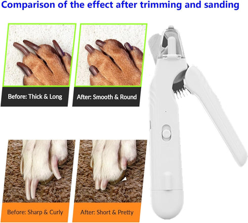 Trimmer Set, an All-in-one Dog Nail with Low Noise Design, Rechargeable, Cordless Electric Quiet pet Nail File Suitable