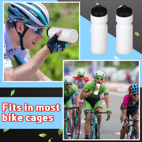 Sunnyray 10 Pcs Reusable Sports Water Bottle - 23 oz Blank Plastic Bottles with Pull Top Cap for Kids & Adults